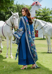 3-PC Unstitched Embordered Luxury Lawn By Elaf | ELH-2A ZIVA