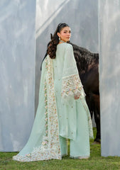 3-PC Unstitched Embordered Luxury Lawn By Elaf | ELH-4B