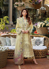 Unstitched 3-PC Embroidered Luxury Lawn By Elaf | ELM-3A BAHAAR