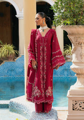3-PC Unstitched Embroidered Karandi Luxury Winter Collection By Elaf Premium | EWK-6A VELVROSE