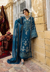 3-PC Unstitched Embroidered Karandi By Kahf Premium | KKH-09 CELESTIAL