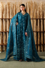 3-PC Unstitched Embroidered Eid Lawn By Baroque | D04