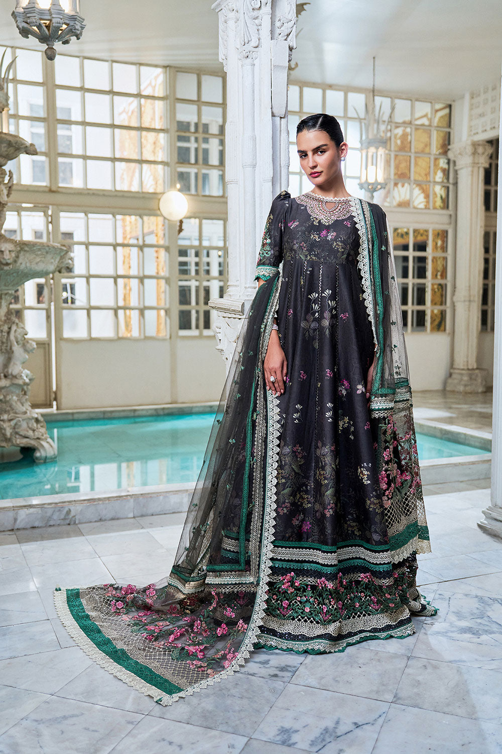 3-PC Unstitched Embroidered Lawn Luxury Lawn By Sobia Nazir | LEE26-10A
