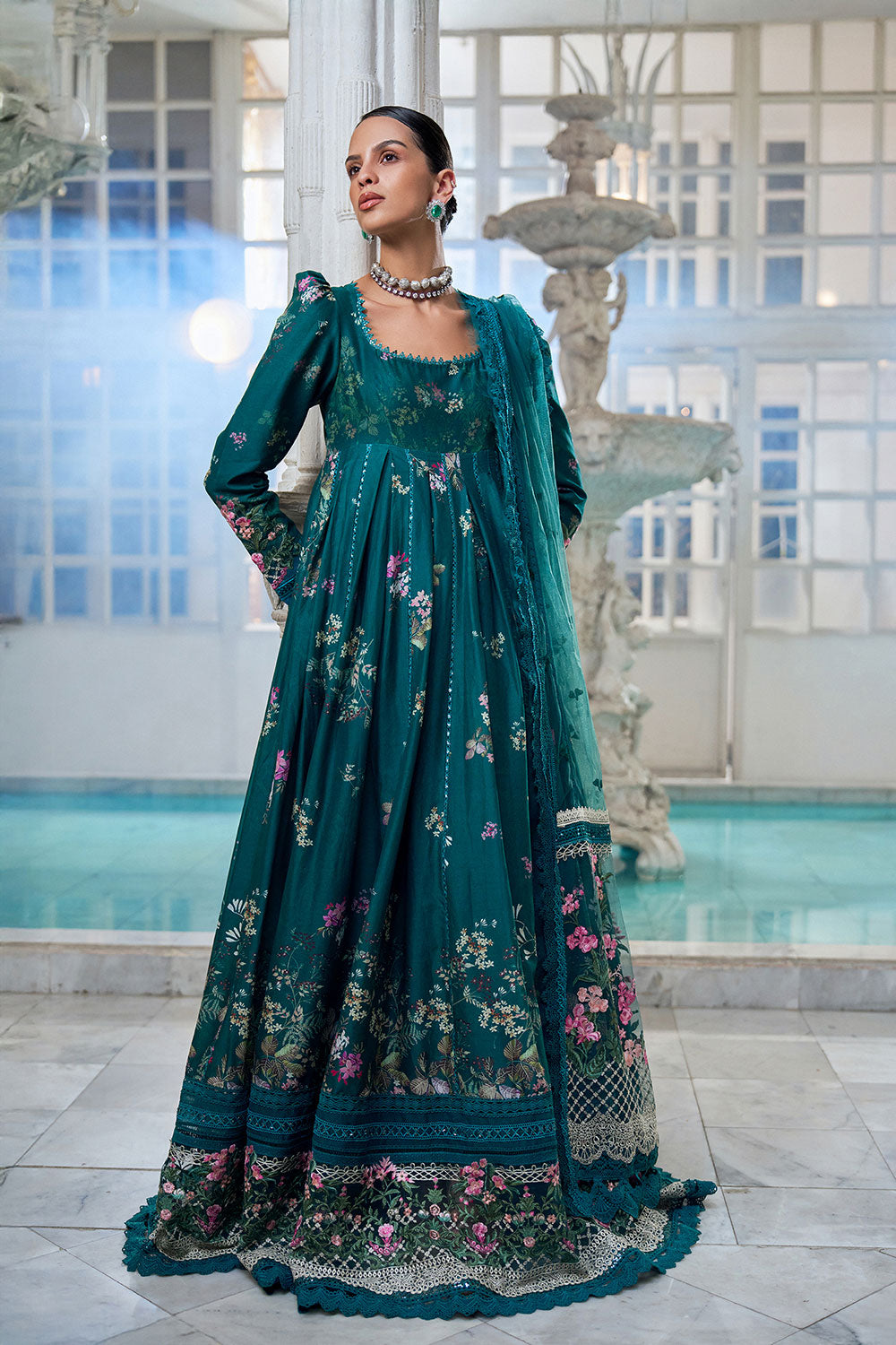 3-PC Unstitched Embroidered Lawn Luxury Lawn By Sobia Nazir | LEE26-10B