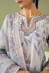 3-PC Unstitched Embroiderd Lawn By Baroque | UF-4173