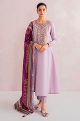 3-PC Unstitched Embroidered Dobby Lawn By Jazmin | 9089