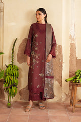 3-PC Unsititched  Embroidered Viscose Linen By Iznik | IPF-03