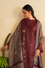 3-PC Unsititched  Embroidered Viscose Linen By Iznik | IPF-03