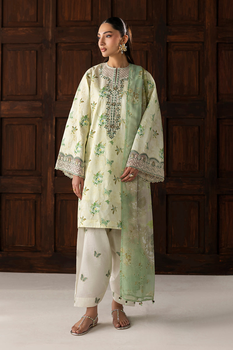 3-PC Unstitched Embroiderd Lawn By Baroque | UF-4420