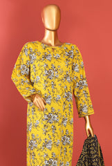 YELLOW - KPD-01 - Khaddar Prints Stitched 3 Piece - Ready To Wear