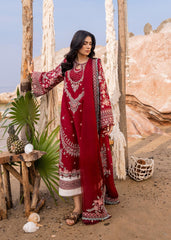 Calah (A) | 3PC Unstitched Lawn Siraa By Sadaf Fawad Khan