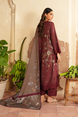 3-PC Unsititched  Embroidered Viscose Linen By Iznik | IPF-03