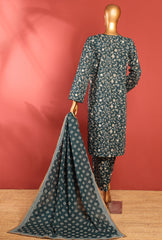 LINC - KPD-08 - Khaddar Prints Stitched 3 Piece - Ready To Wear