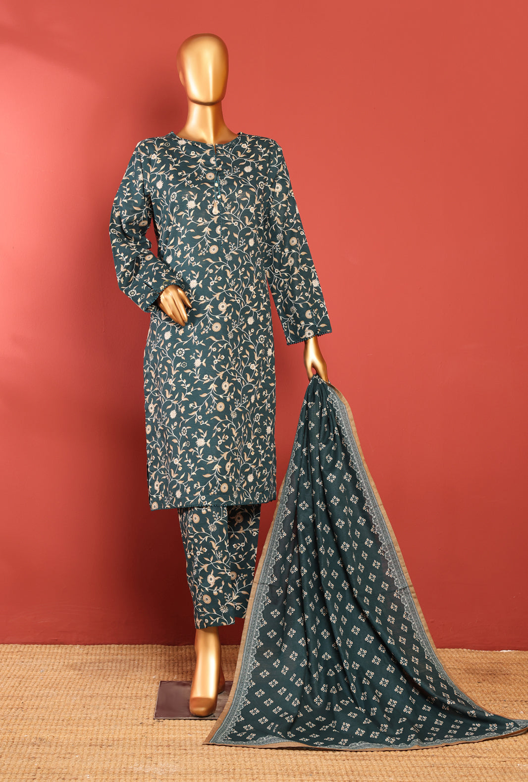 LINC - KPD-08 - Khaddar Prints Stitched 3 Piece - Ready To Wear