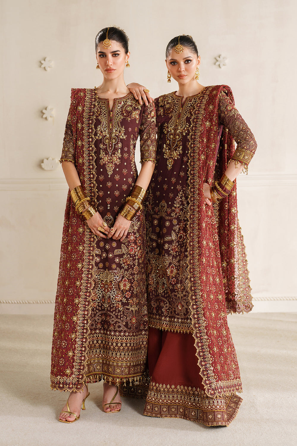 3-PC Unstiched Embroidered Net By Baroque | CH14-07