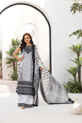 Unstitched 3-PC Embroidered Lawn Vital Collection By Sobia Nazir - VT25-10A