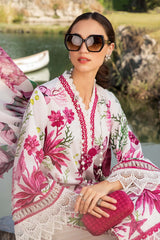 MPT-2510-A | 3Pc Unstitched Suit Printed Lawn Spring Summer 25 M Print By Maria B