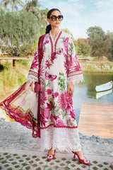 MPT-2510-A | 3Pc Unstitched Suit Printed Lawn Spring Summer 25 M Print By Maria B