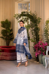 Unstitched 3-PC Embroidered Lawn Vital Collection By Sobia Nazir - VT25-10B