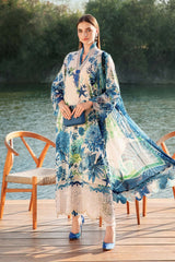 MPT-2510-B | 3Pc Unstitched Suit Printed Lawn Spring Summer 25 M Print By Maria B