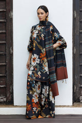 Digital Printed Viscose Silk Shirt & Shalwar by Baroque