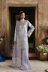 3-PC Unstitched Chffon Embroidered Romansiyyah By Emaan Adeel | AABROO
