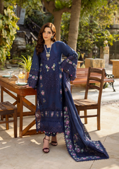 Unstitched 3-PC Embroidered Luxury Lawn By Elaf | ELM-06 NEELAM