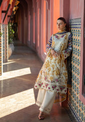 ETS-05A ESTELLE | 3PC Unstitched Suit Embroidered Lawn Signature By Elaf Premium