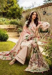 ELK-04B TRUE LOVE | 3Pc Unstitched Suit Lawn Collection Prints Chikankari By Elaf Premium