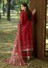 3-PC Unstitched DIgital Printed Chikankari Lawn By Elaf Premium | ERC-1B