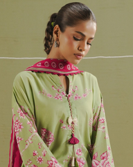 3-PC Unstitched Digital Prints Coco By Zara Shahjahan | Riya-2B