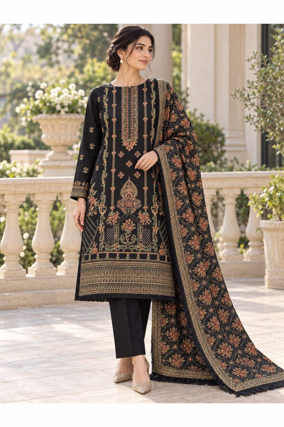 3 Piece karandi collection By Ayesha khadija