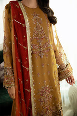 3-PC Unstitched Embroidered Suit Dehleez By Raeesa Premium | Dl 1034