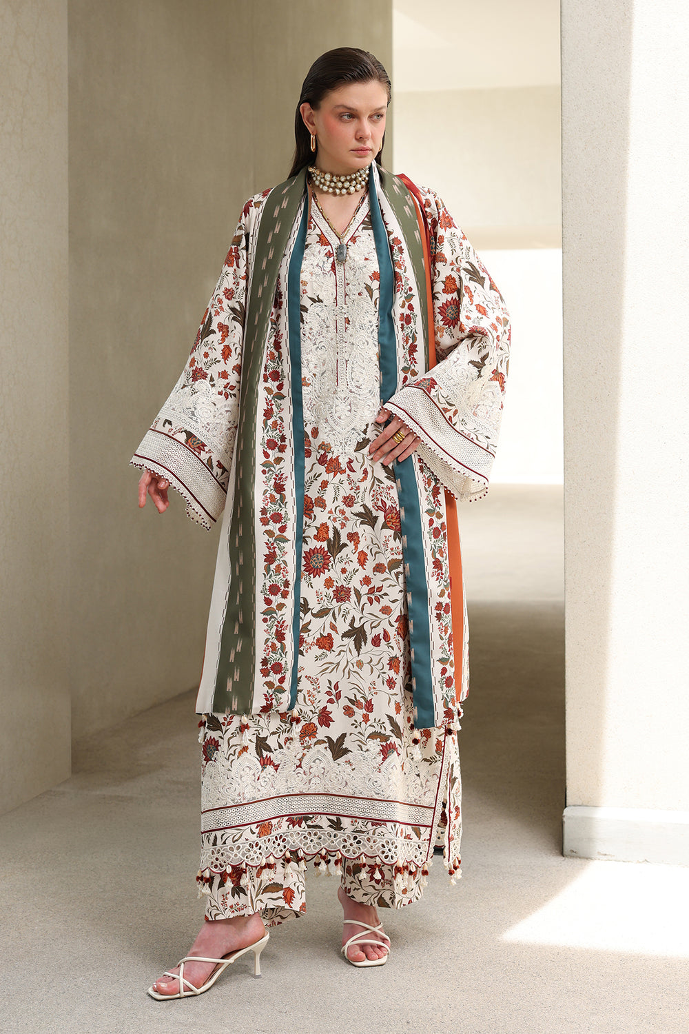 Digital Printed Viscose Silk Shirt & Trouser by Baroque