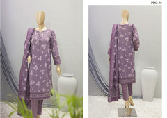 PDC-30 - 3PC Unstitched Digital Printed Doriya Collection By HZ Textiles