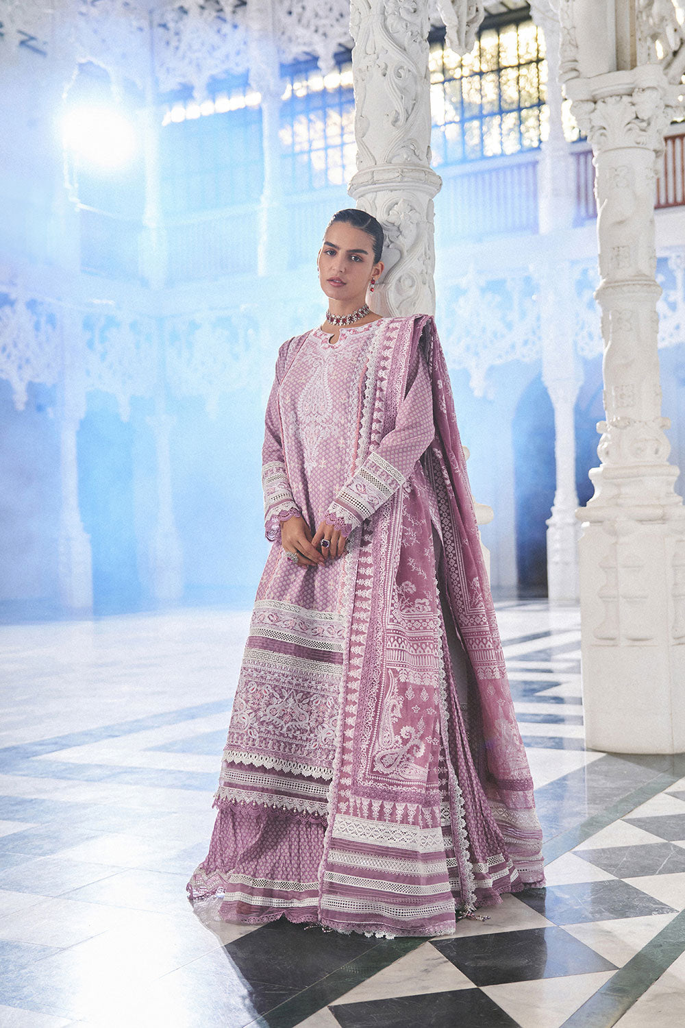 3-PC Unstitched Embroidered Lawn Luxury Lawn By Sobia Nazir | LEE26-11B