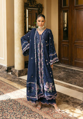 3-PC Unstitched Embroidered Karandi Luxury Winter Collection By Elaf Premium | EWK-6B AMBER HAZE