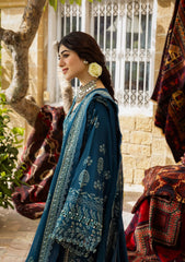 3-PC Unstitched Embroidered Karandi By Kahf Premium | KKH-09 CELESTIAL