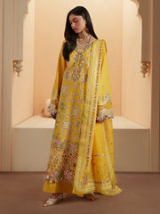 3-PC Unstitched Embroidered Lawn Mashriq By Bin Ilyas | D-111-A
