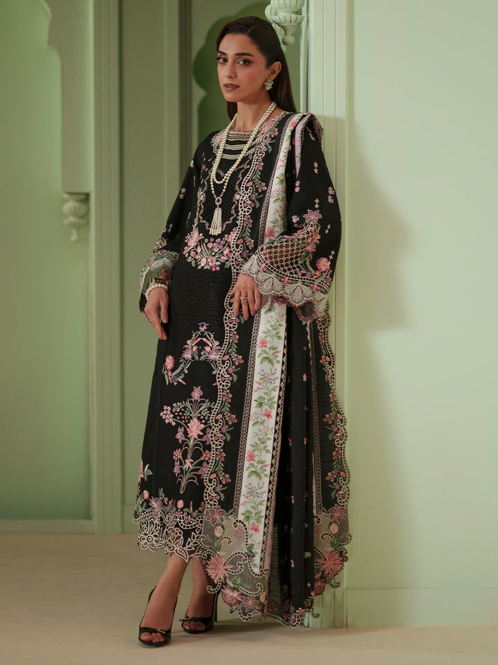 3-PC Unstitched Embroidered Lawn Mashriq By Bin Ilyas | D-112-B