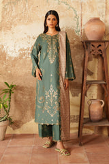3-PC Unsititched  Embroidered Viscose Linen By Iznik | IPF-05
