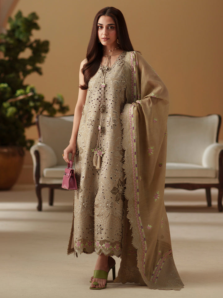 3-PC Unstitched Embroidered Lawn Mashriq By Bin Ilyas | D-113-A