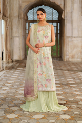 3-PC Unstitched Printed Charmeuse Printed Formals By Iznik | UE-549