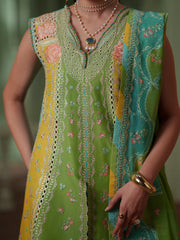 3-PC Unstitched Embroidered Lawn Mashriq By Bin Ilyas | D-114-A