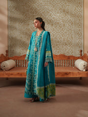 3-PC Unstitched Embroidered Lawn Mashriq By Bin Ilyas | D-116-B