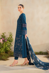 SFL - 01 | 3PC Unstitched Embroidered Lawn Festive By IZNIK