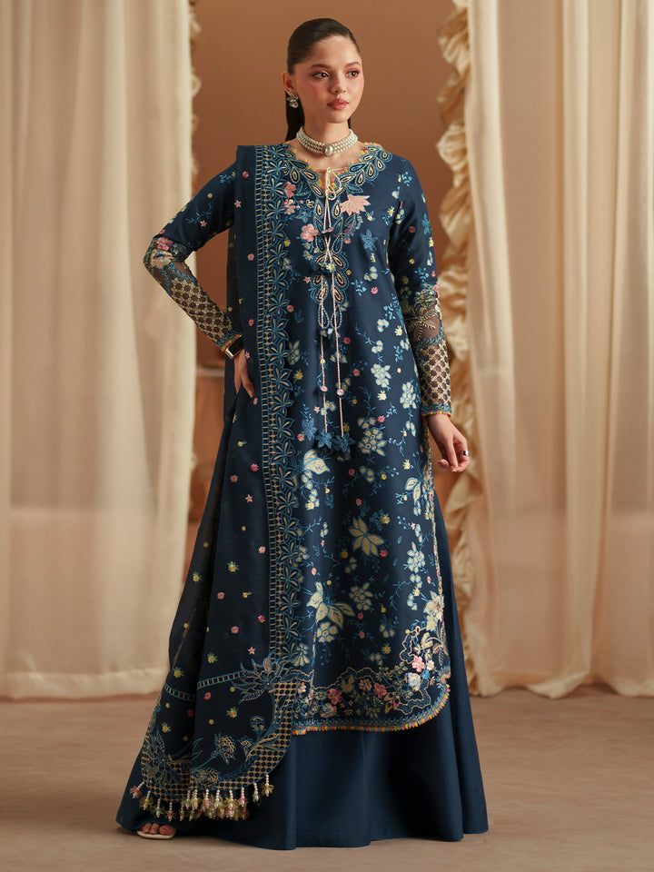 3-PC Unstitched Embroidered Lawn Mashriq By Bin Ilyas | D-117-C