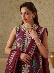 3-PC Unstitched Embroidered Lawn Mashriq By Bin Ilyas | D-118-A