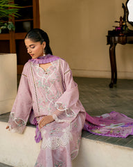 3-PC Unstitched Embroidered Lawn Aashiyana By Roheenaz | RNZ-04A