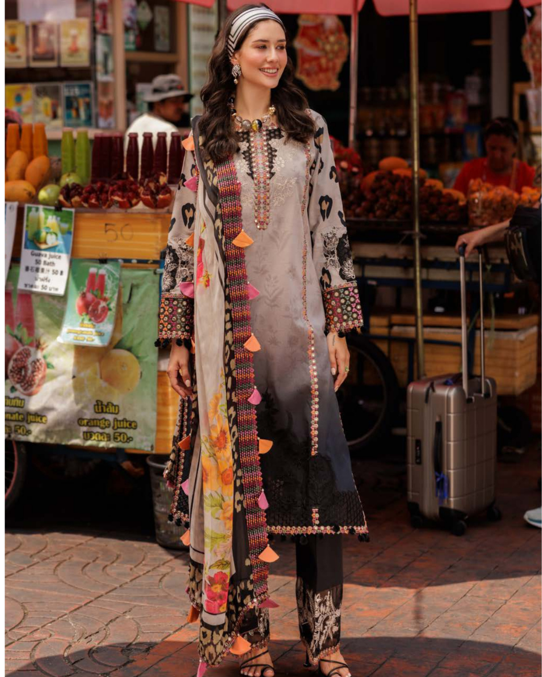 3-PC Embroidered Printed Lawn By Charizma | CRB5 - 16